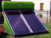 Natural circulation solar panel for ground-level installation